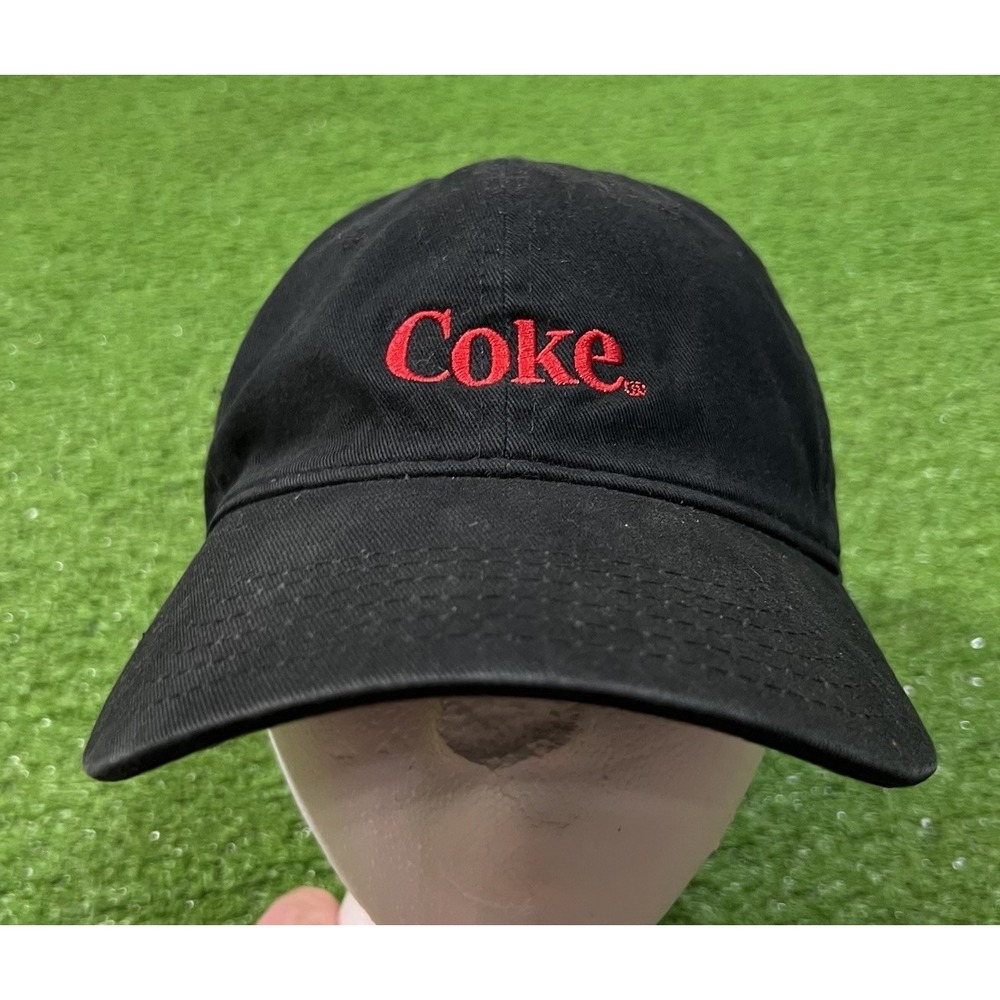 Y2K Coke Had Hat Black Red Minimalist Coca-Cola Distribuer Cap One Size Basic